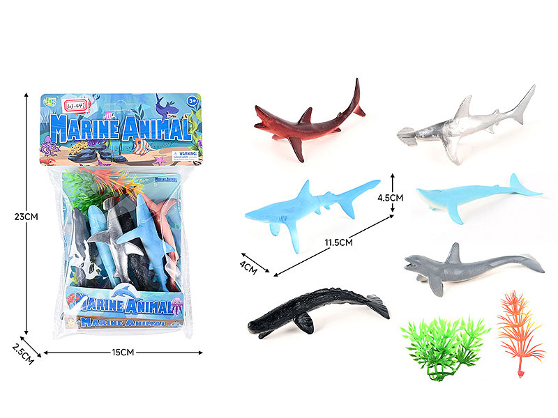 Ocean Animal Set(6in1) toys