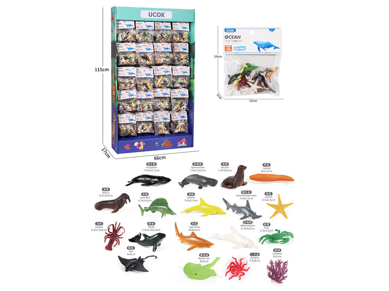 3inch Ocean Animal(12in1) toys