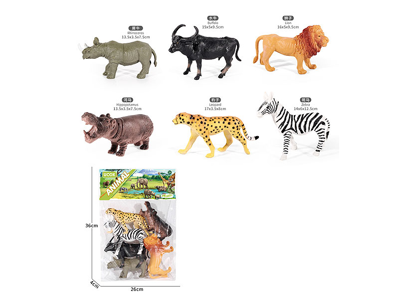 8inch Animal(6in1) toys