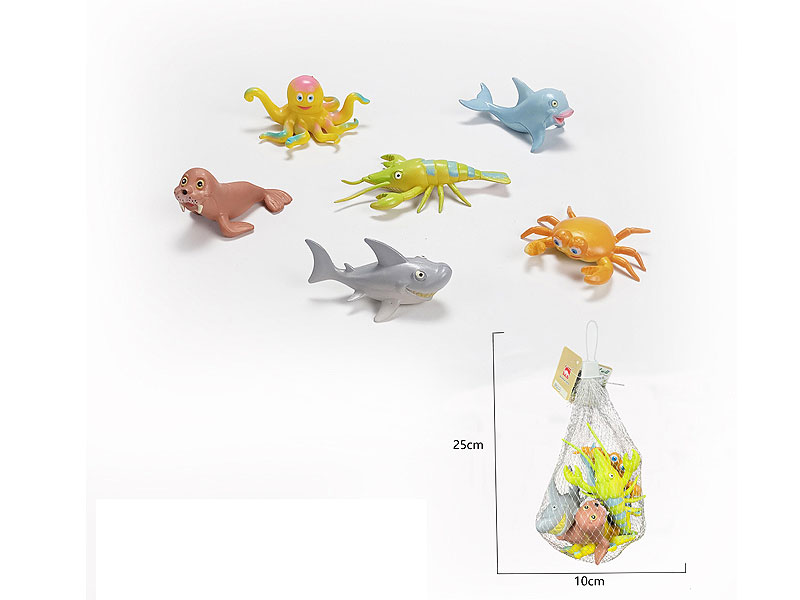 4inch Ocean Animal(6in1) toys