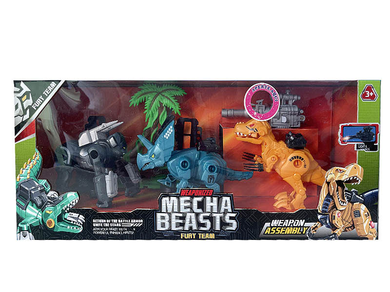 Dinosaur Set W/L_S(3in1) toys