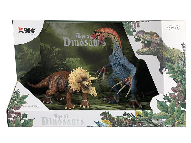 Therizinosaurus & Triceratops toys