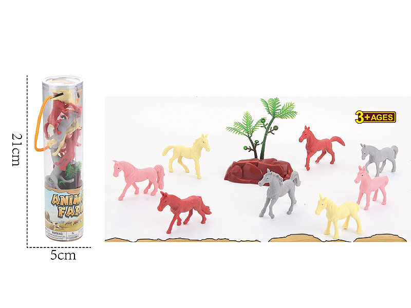 3inch Horse Set(8in1) toys