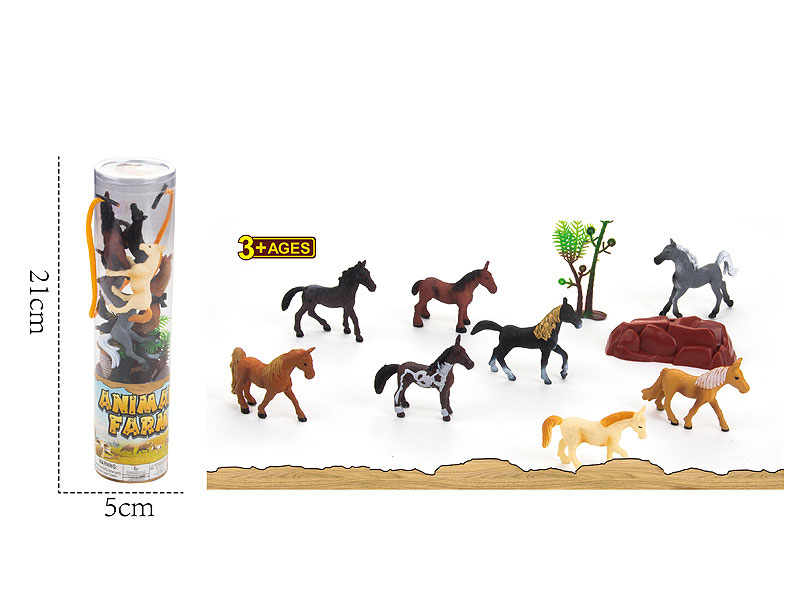 3inch Horse Set(8in1) toys