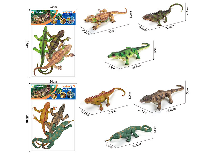 8inch Lizard(3in1） toys