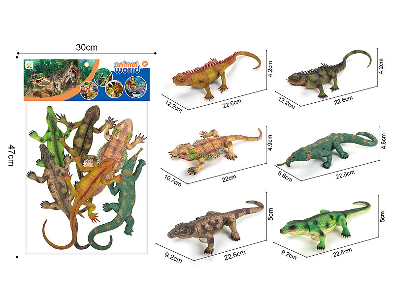 8inch Lizard(6in1) toys