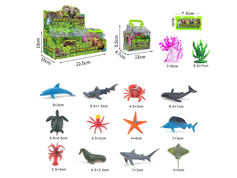 Ocean Animal Set(12in1) toys