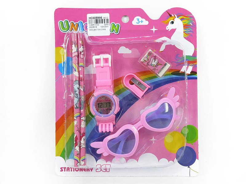 Electron Watch & Stationery Set & Glasses toys