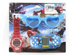 Electron Watch & Game Machine & Glasses toys