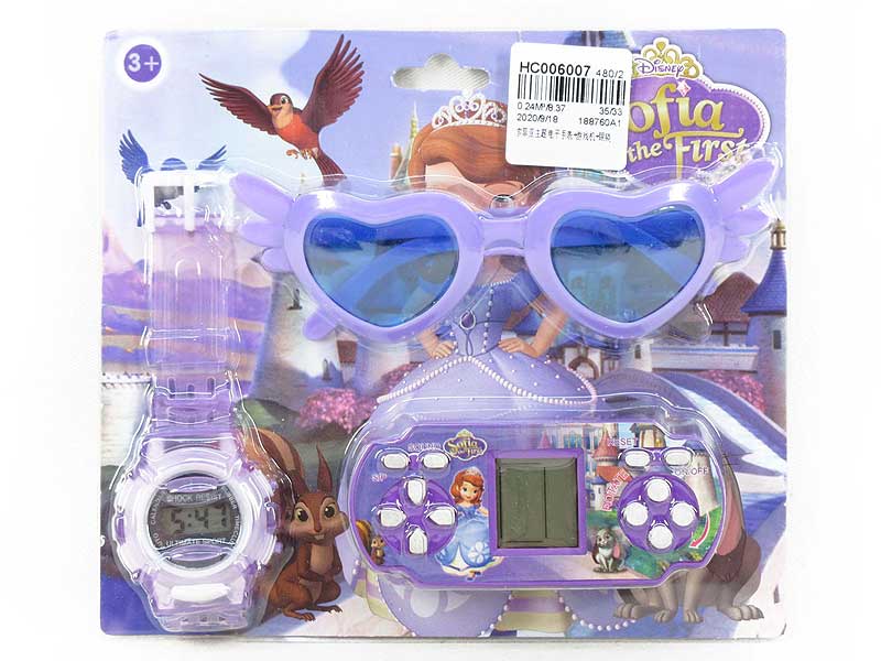 Electron Watch & Game Machine & Glasses toys