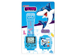 不侵权鲨鱼游戏机电子手表