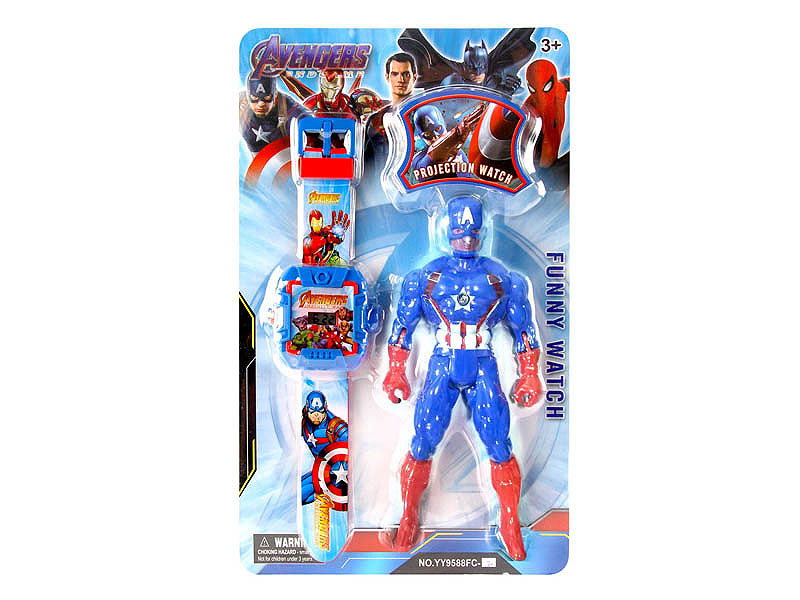 Projection Electronic Watch & Captain America toys