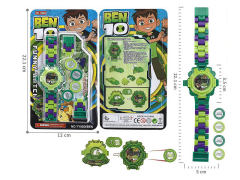 Building Block Ejection Electronic Watch toys