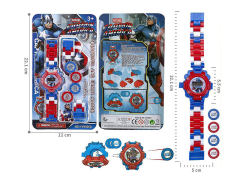 Building Block Ejection Electronic Watch toys