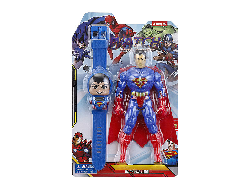 Electronic Watch & Super Man toys