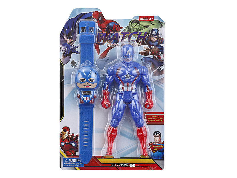 Electronic Watch & Captain America toys