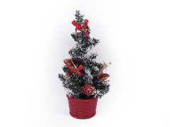 20cm红色圣诞树带LED闪灯