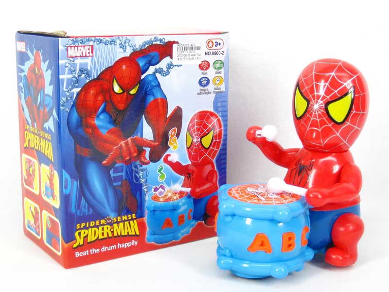 B/O universal Spider Man Drum W/L_M toys